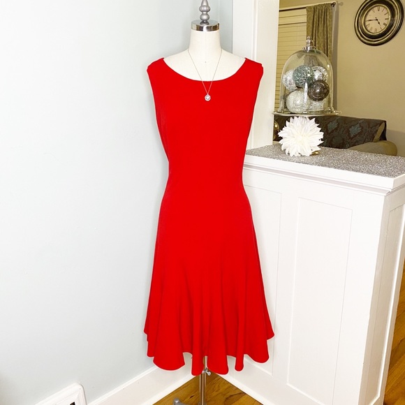 Calvin Klein Dresses & Skirts - Calvin Klein Red Fit and Flare Swing Dress